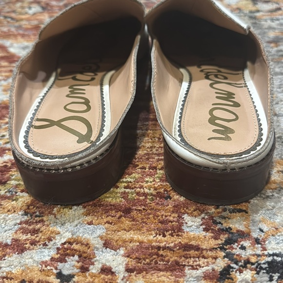 SAM EDELMAN Laddie White Leather Mule studded 8.5 - Picture 10 of 11